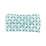 Wide Mint Green Stripe Mail Delivery Truck Headband for Women