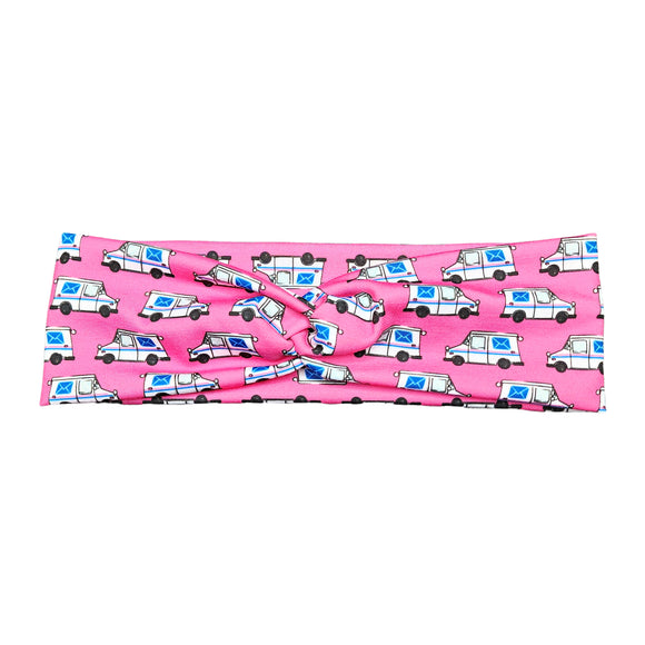 Pink Mail Delivery Truck Headband for Women