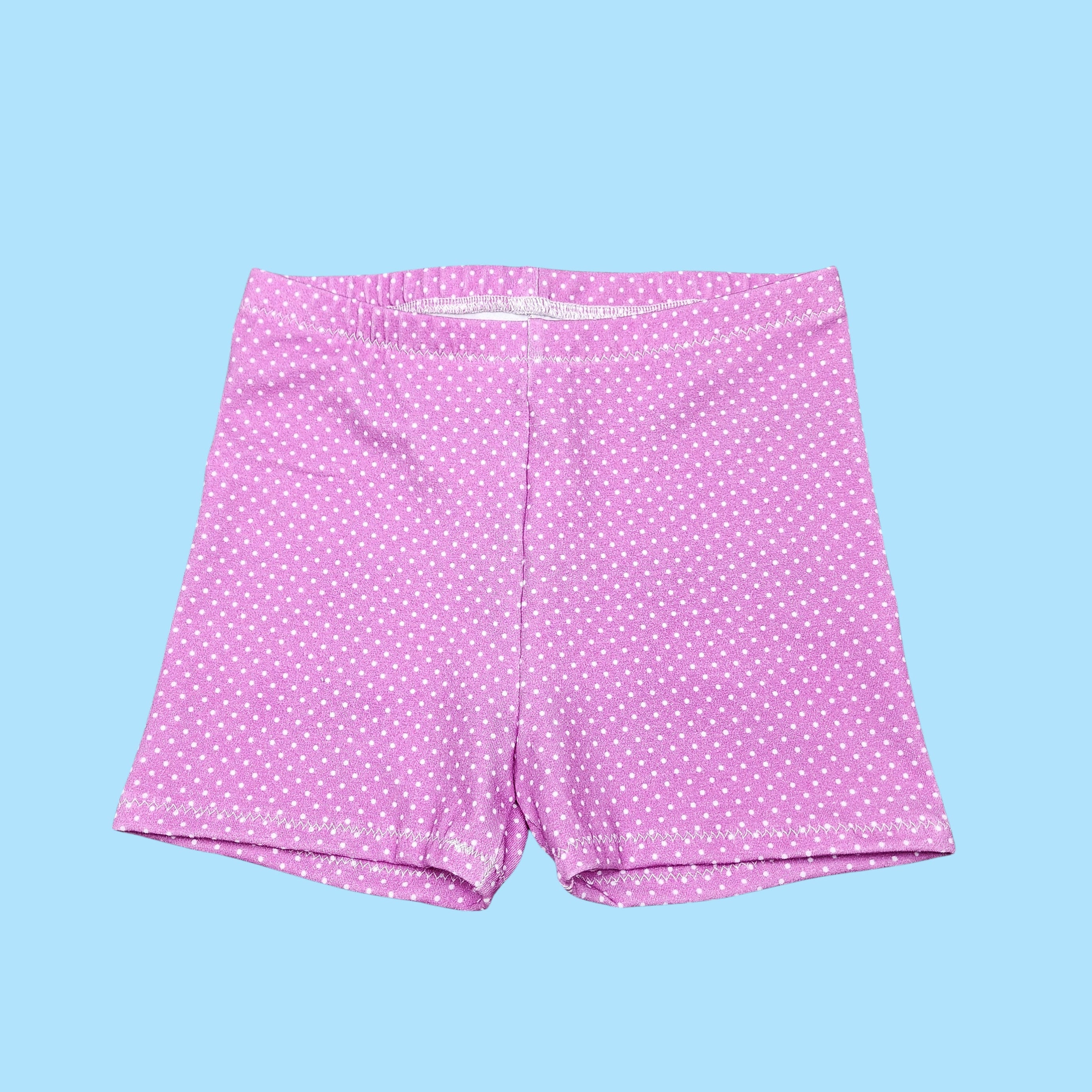 Purple Polka Dot Bike Shorts for Girls