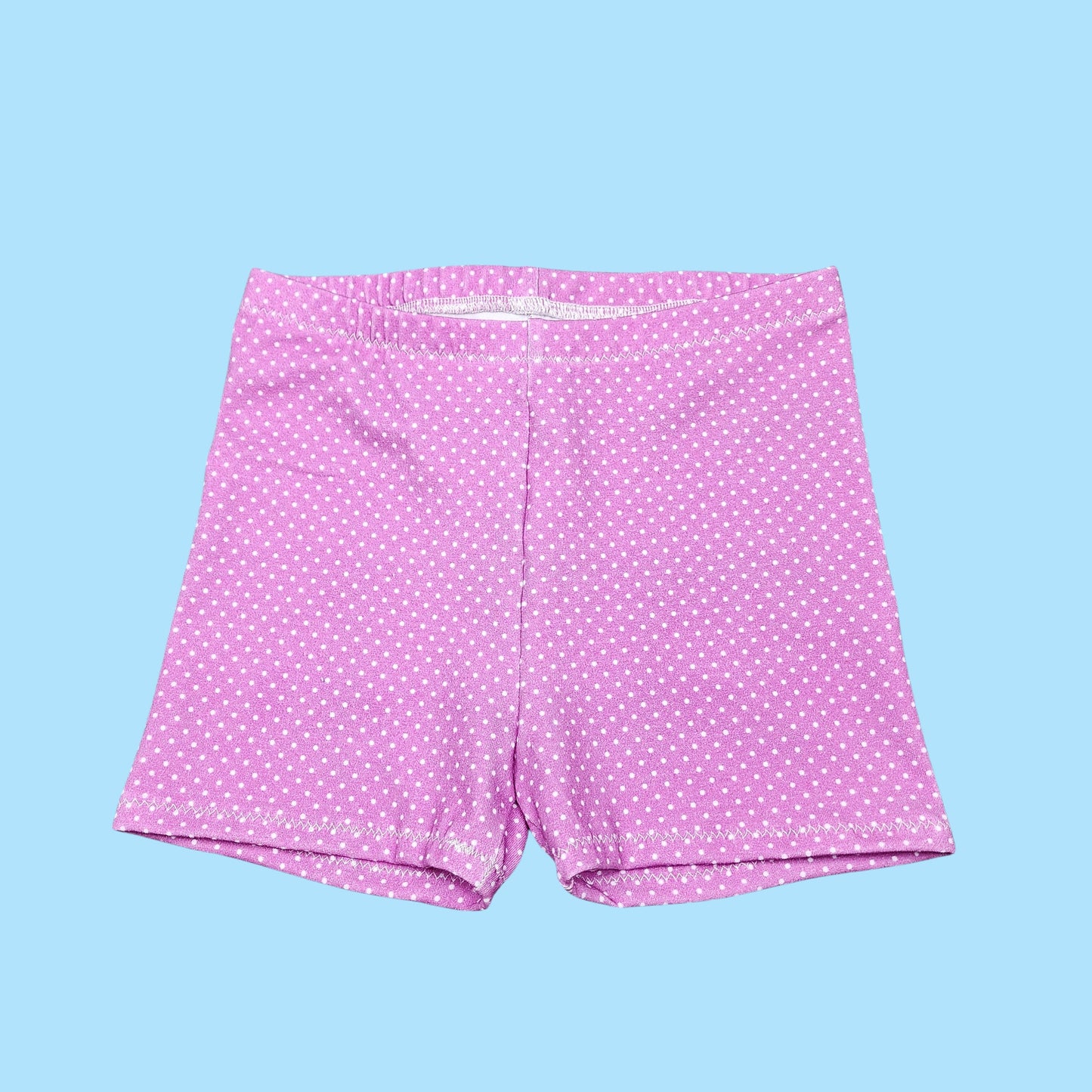 Purple Polka Dot Bike Shorts for Girls