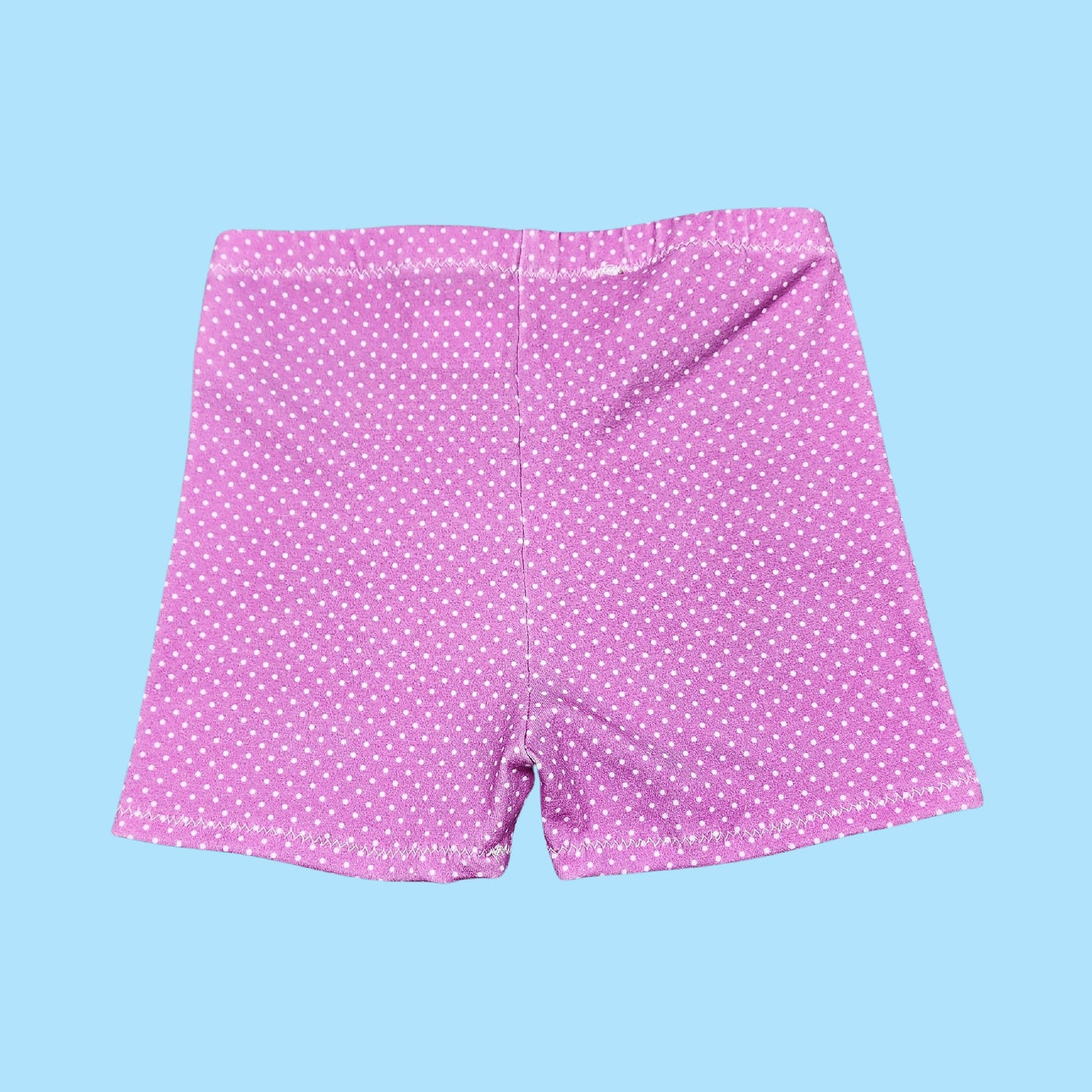 Purple Polka Dot Bike Shorts for Girls