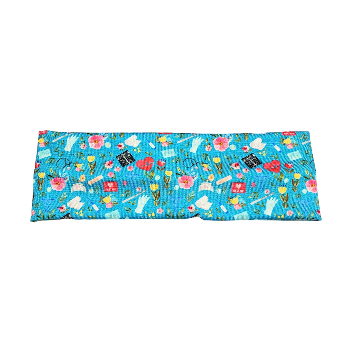 Nurse Print Headbands for Women, Blue, Burgundy, Turquoise, Love to Care