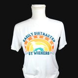 Easily Distracted by Wieners Unisex Short Sleeve Graphic Tee
