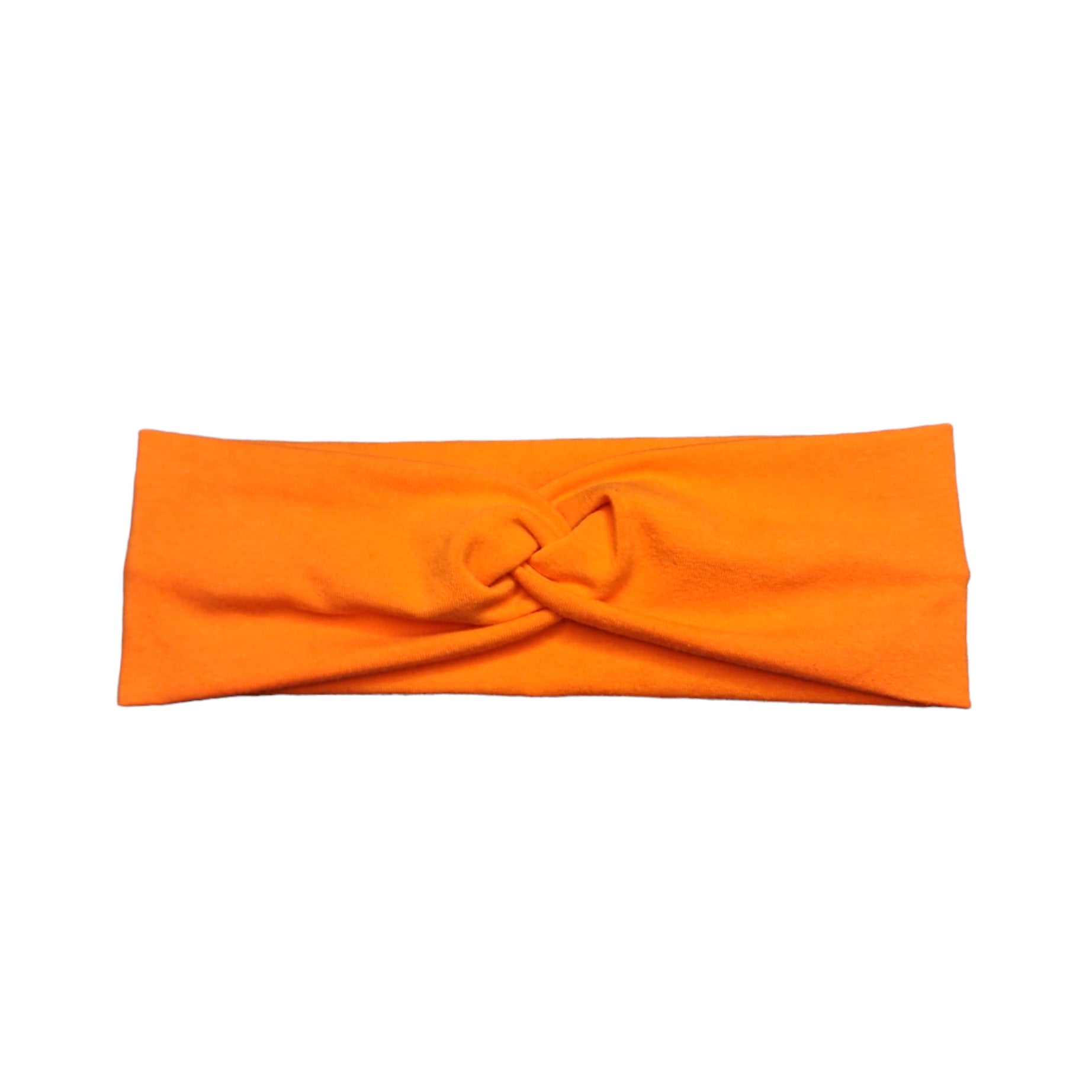 Solid Orange Twist Headband, Cotton Spandex