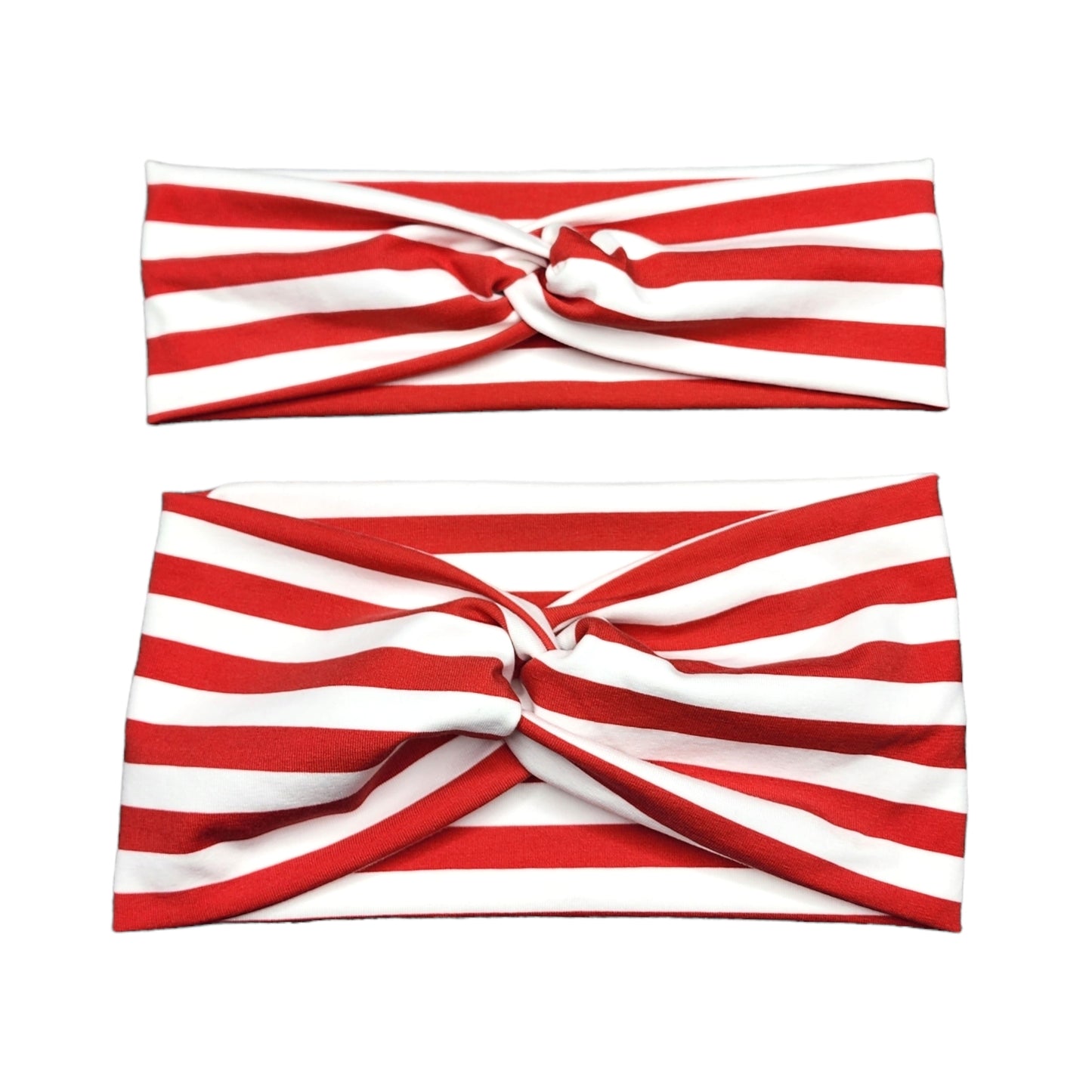 Red and White Stripes Headband for Women