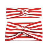 Red and White Stripes Twist Headband for Women