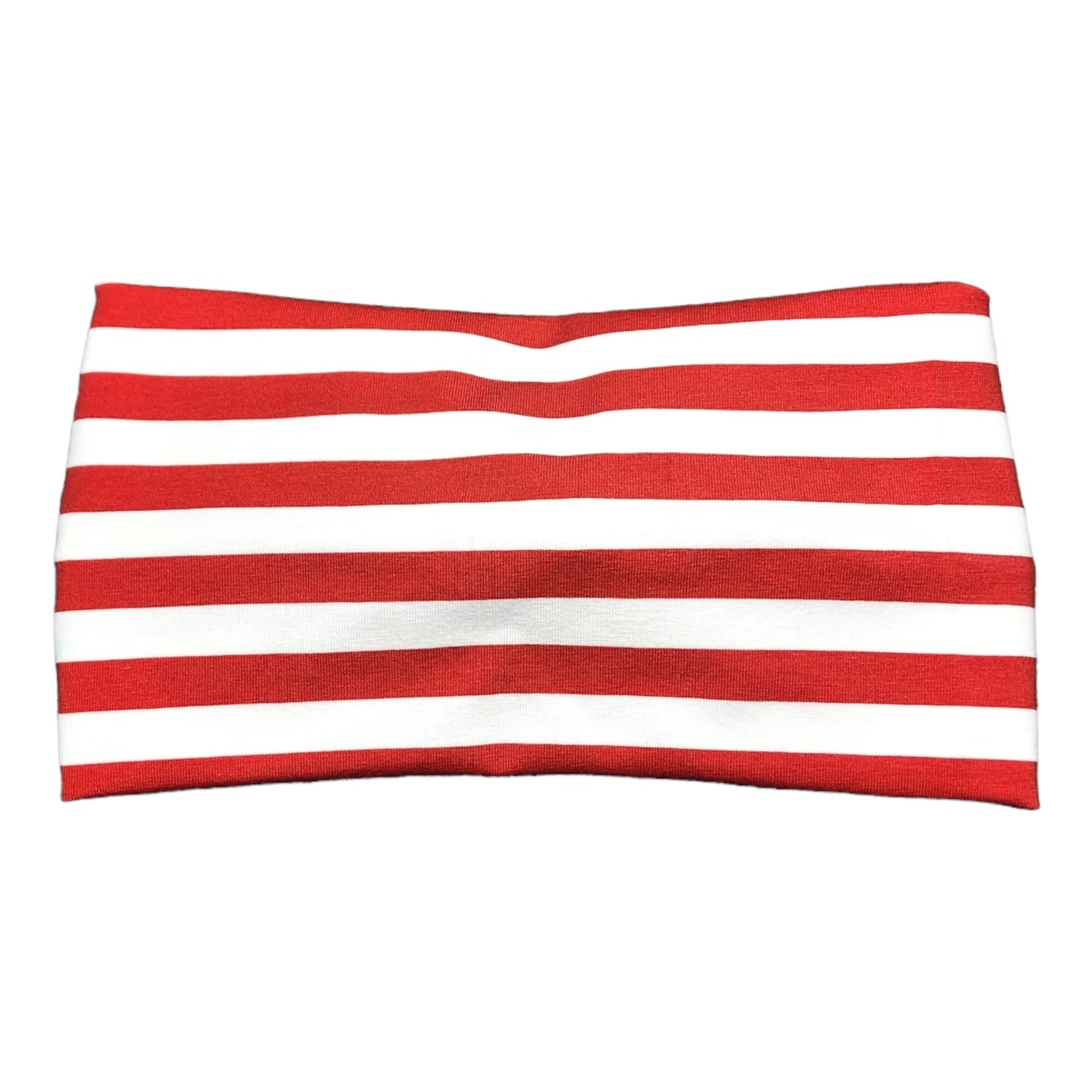 Wide Red and White Stripes Twist Headband for Women