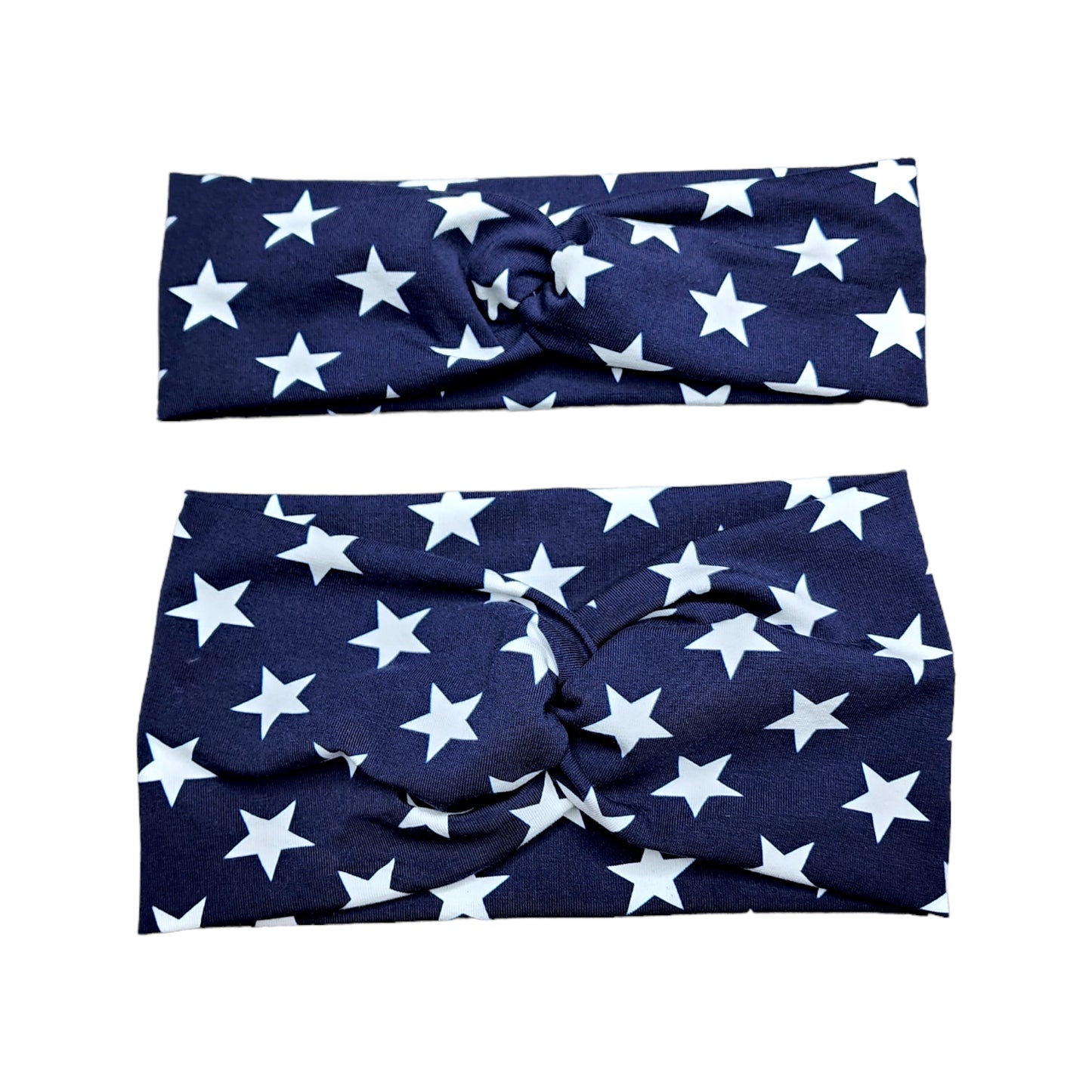 Navy Blue Star Print Headband for Women