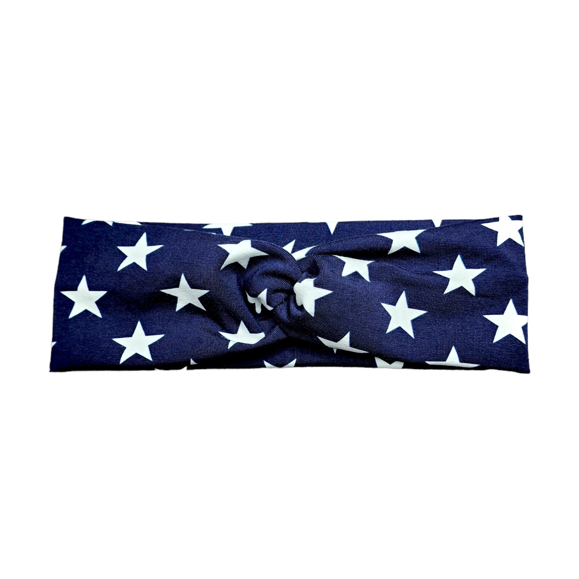 Navy Blue Star Print Headband for Women