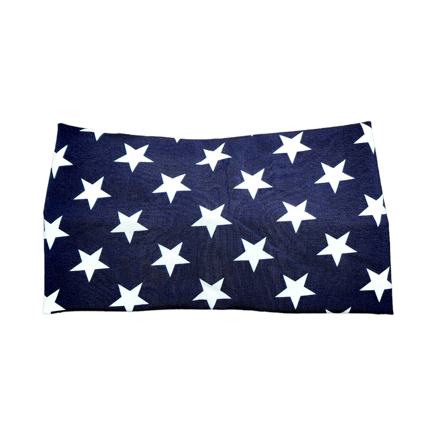 Wide Navy Blue Star Print Headband for Women