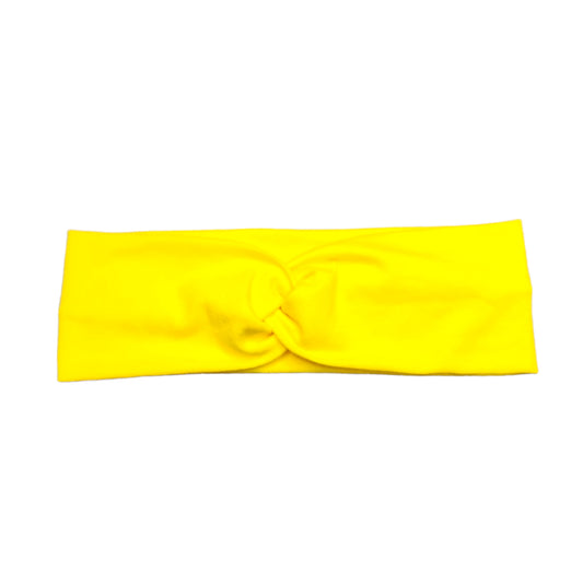 Solid Yellow Headband, Cotton Spandex