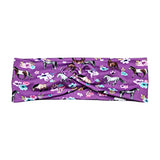 Purple Horse Print Headband for Women, Super Soft Collection