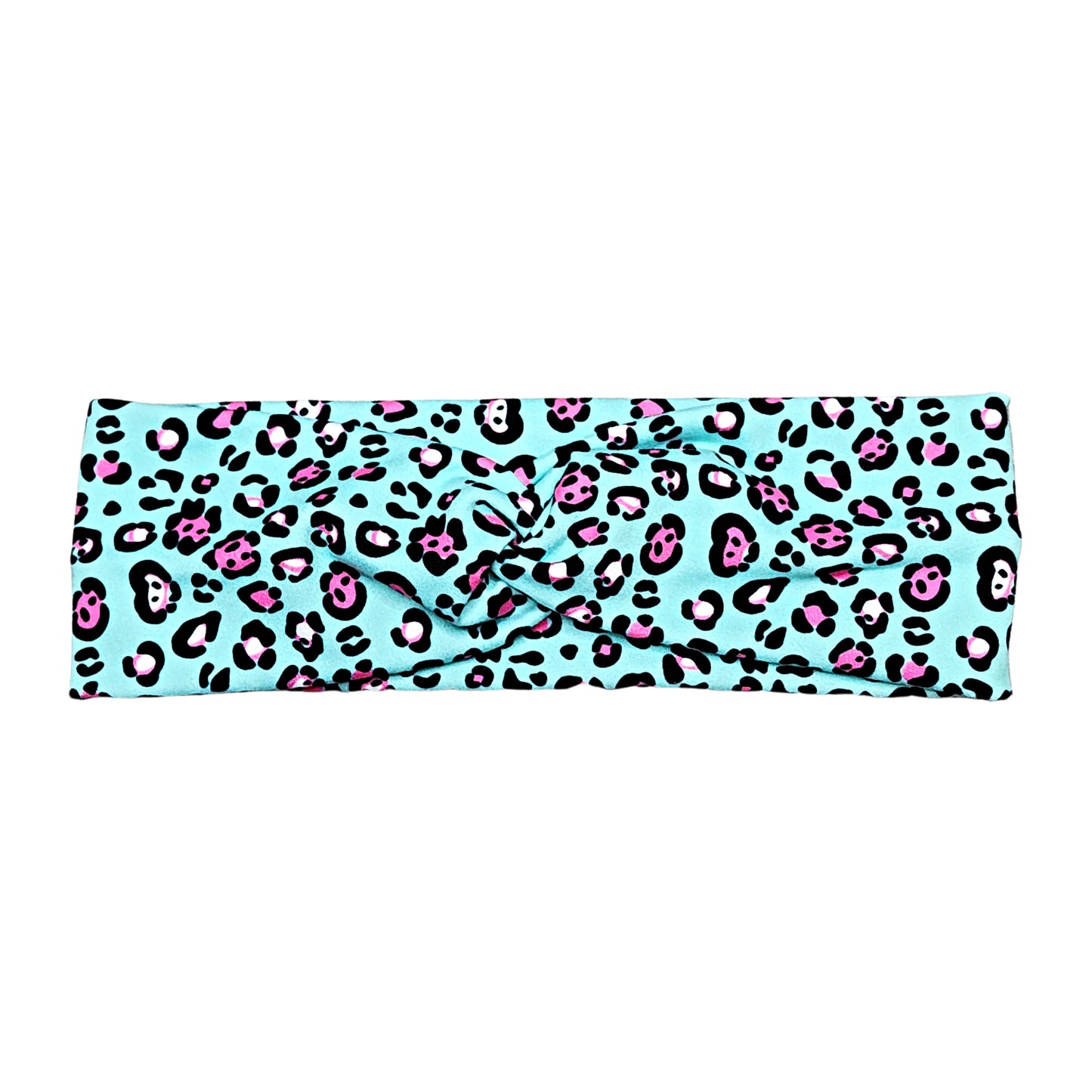 Blue Cheetah Print Headband