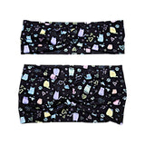 Black Pastel Kawaii Cat Print Headband for Women, Super Soft Collection
