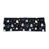 Black Pastel Kawaii Cat Print Headband for Women, Super Soft Collection