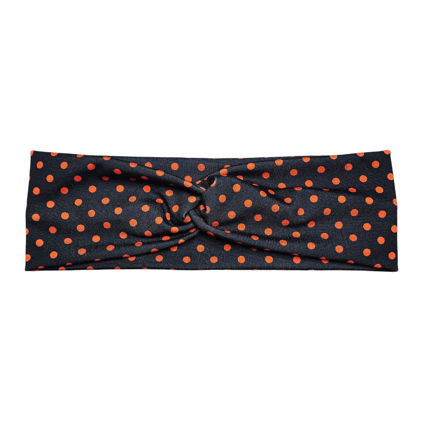 Orange and Black Polka Dot Headband