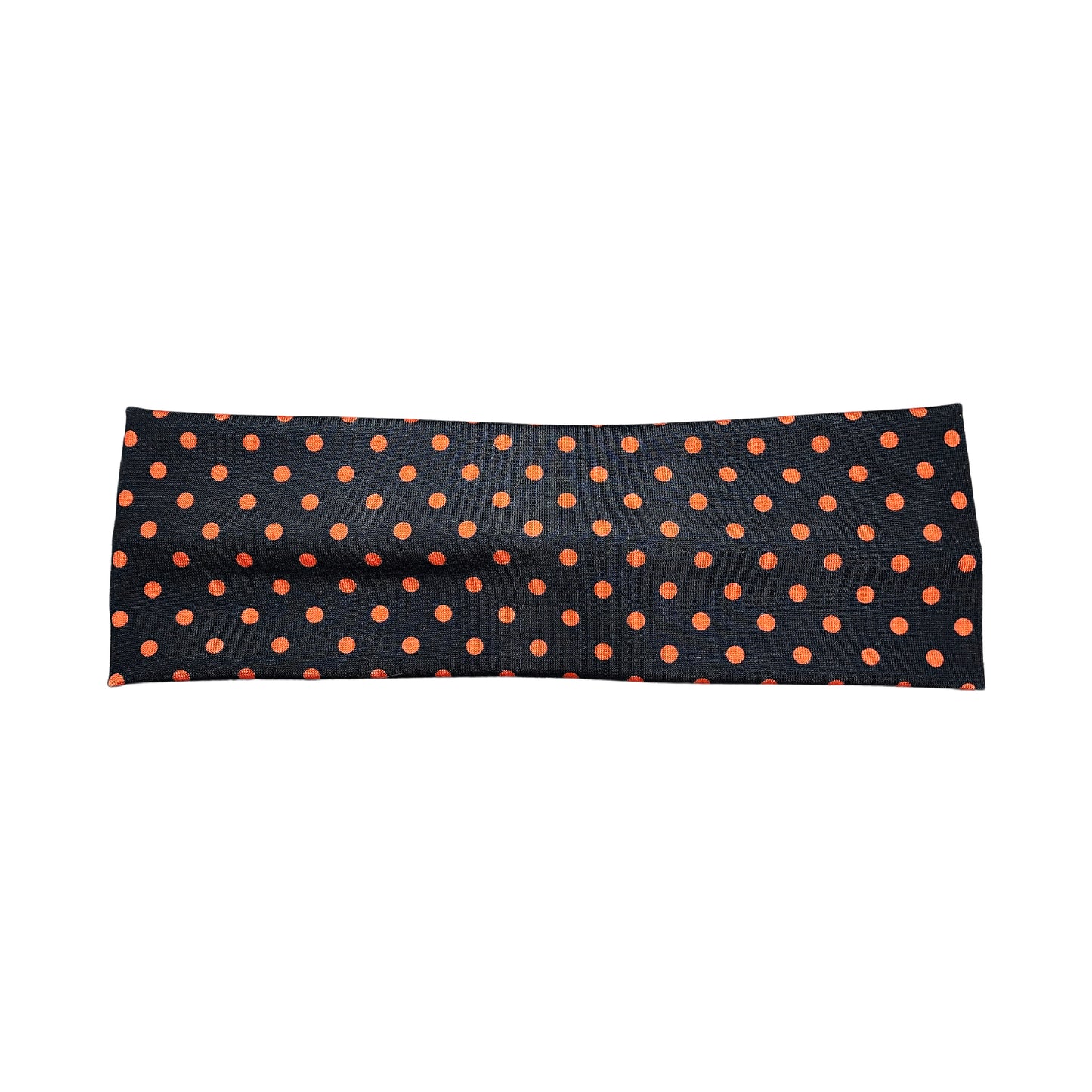 Orange and Black Polka Dot Headband