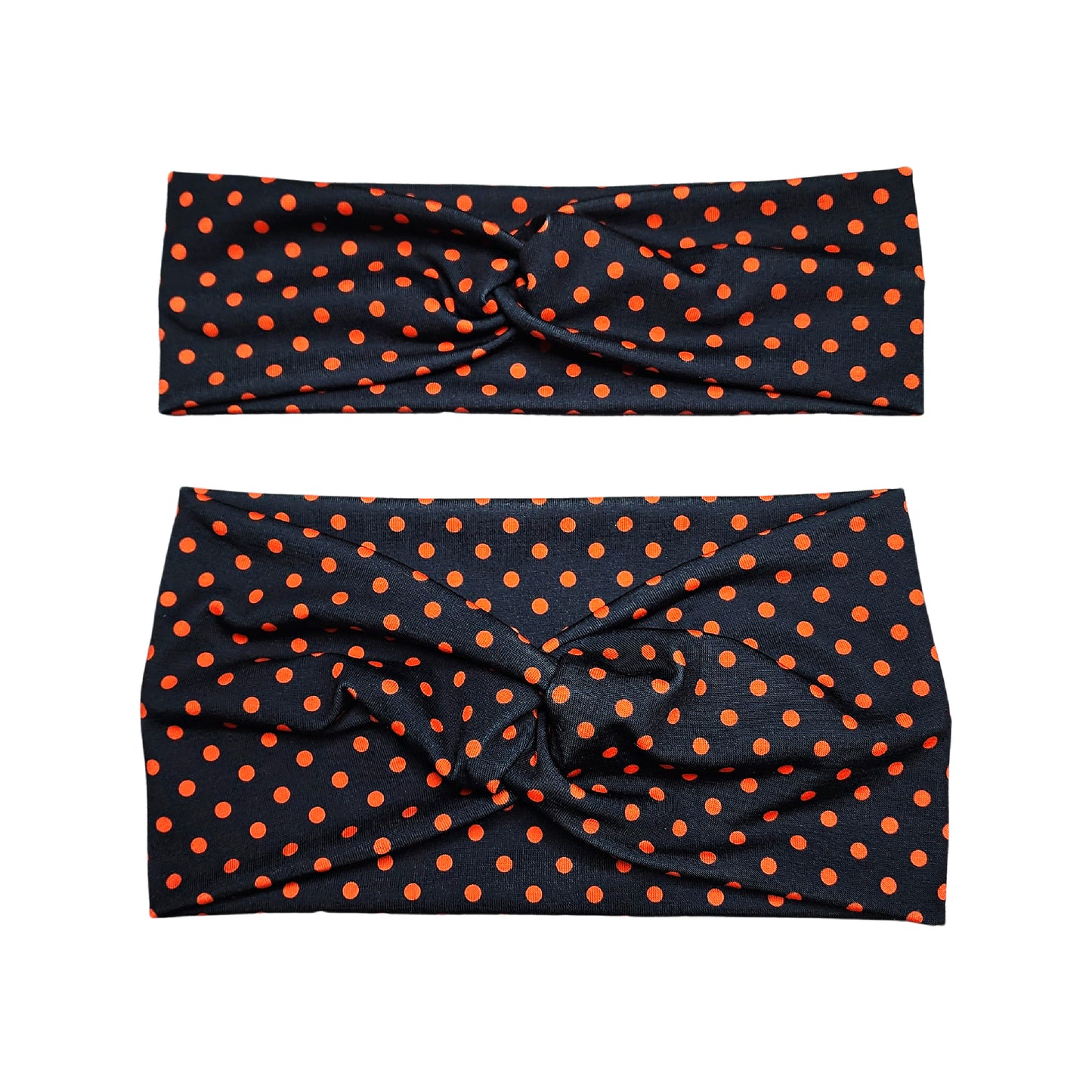 Orange and Black Polka Dot Headband