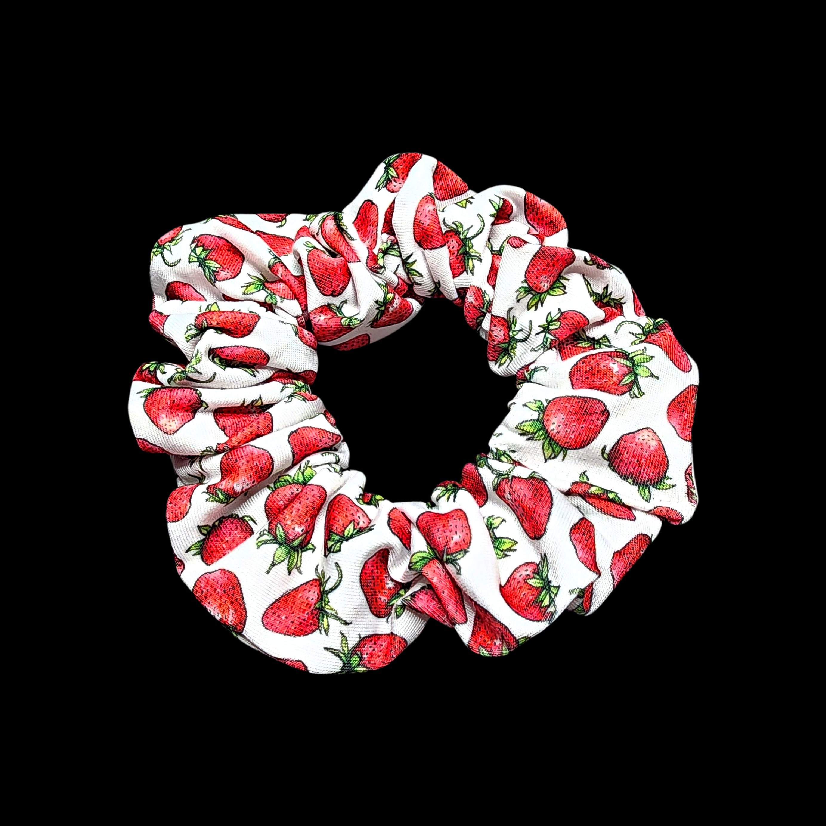 Strawberry Print Hair Tie