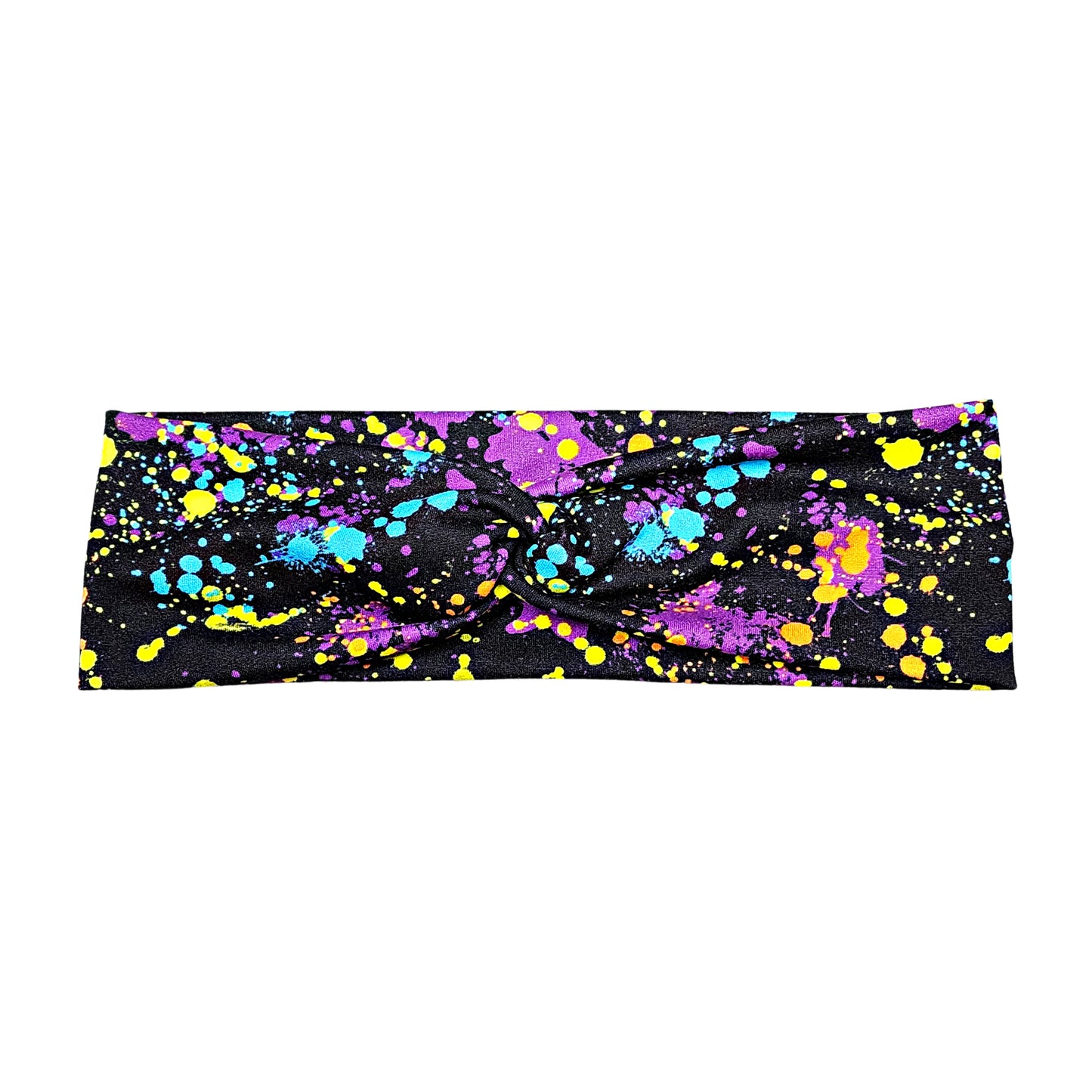 Rainbow Paint Splatter Headband for Women, Super Soft Collection