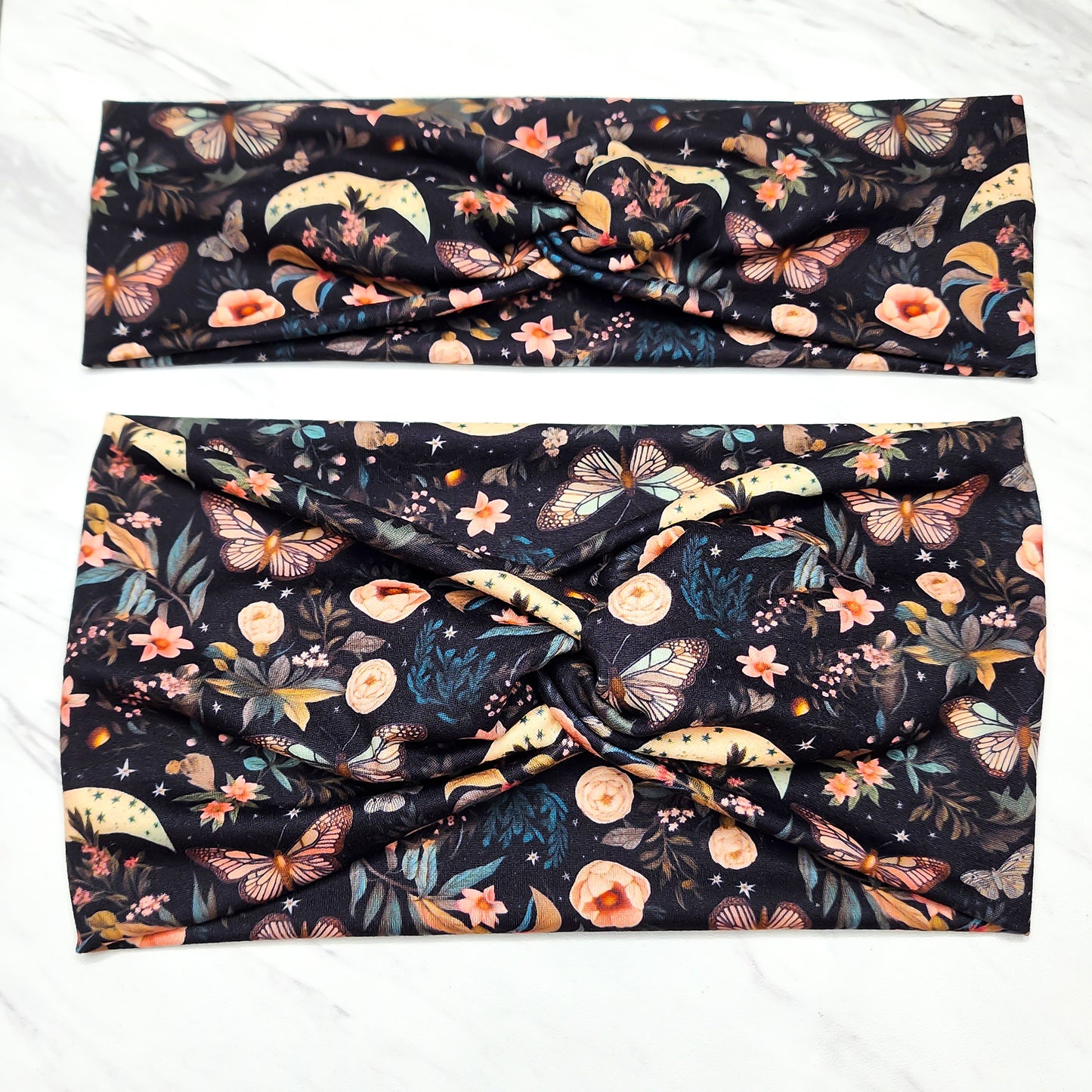 Witchy Fall Floral Print Hair Tie