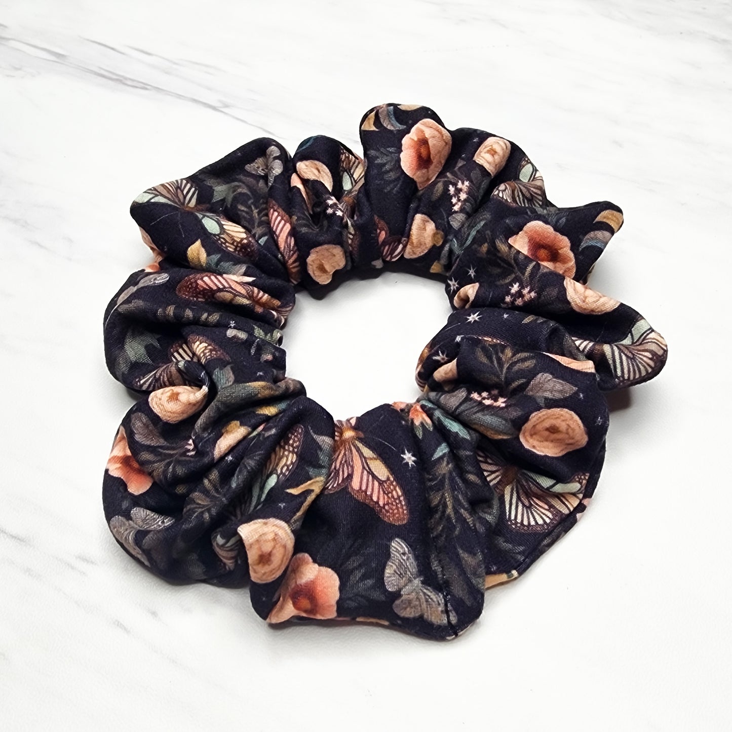 Witchy Fall Floral Print Hair Tie