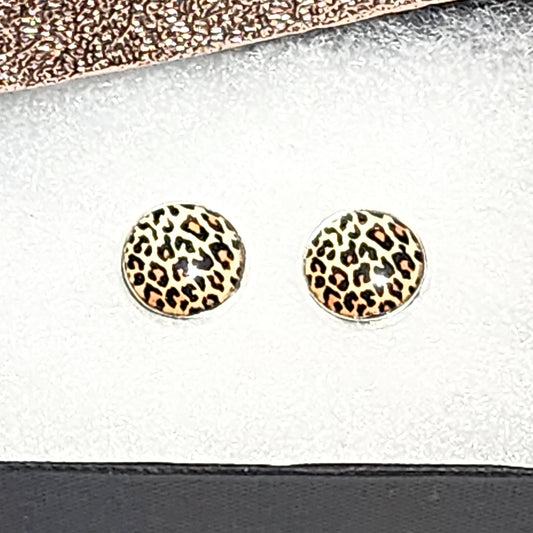 Chunky Leopard Stud Earrings