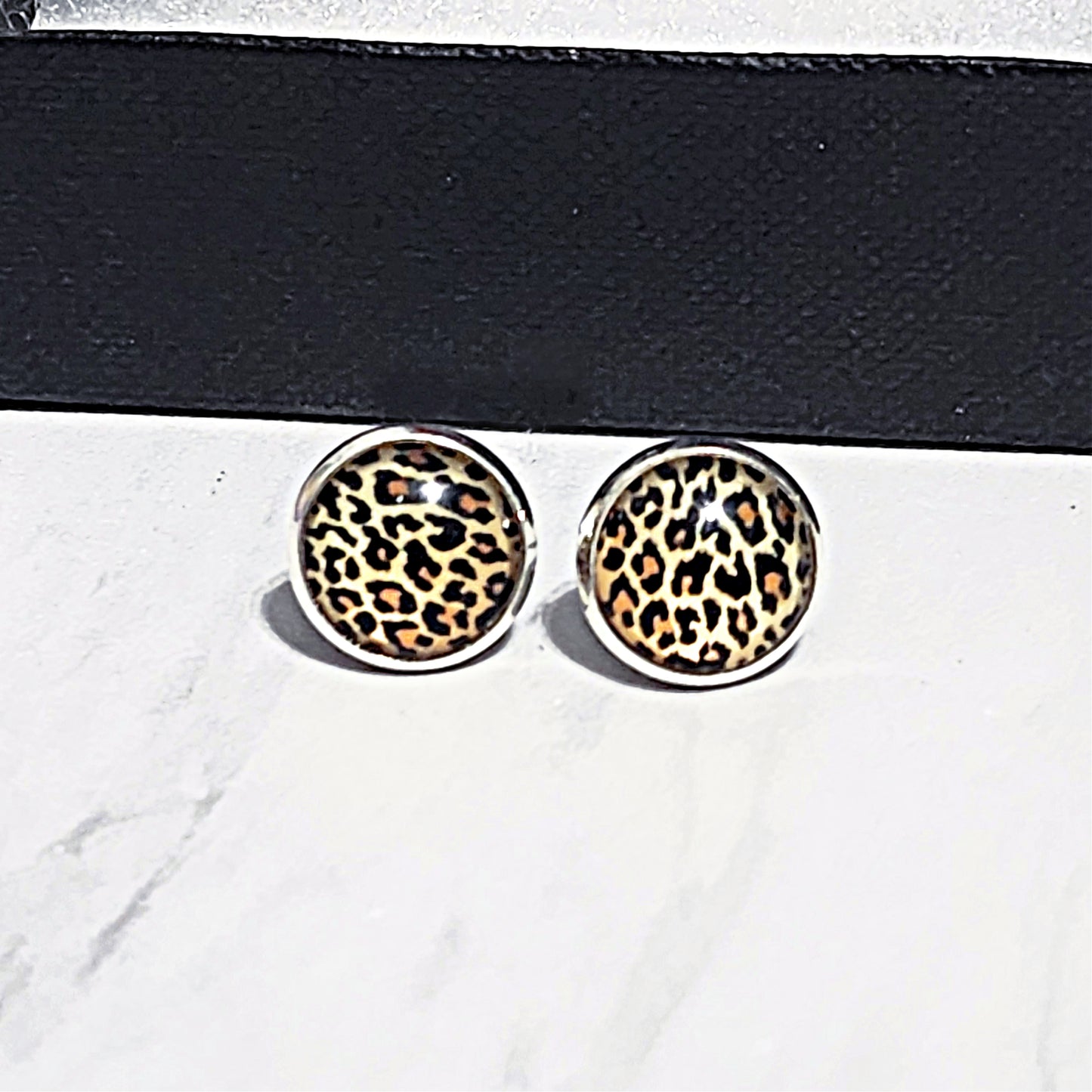 Chunky Leopard Stud Earrings