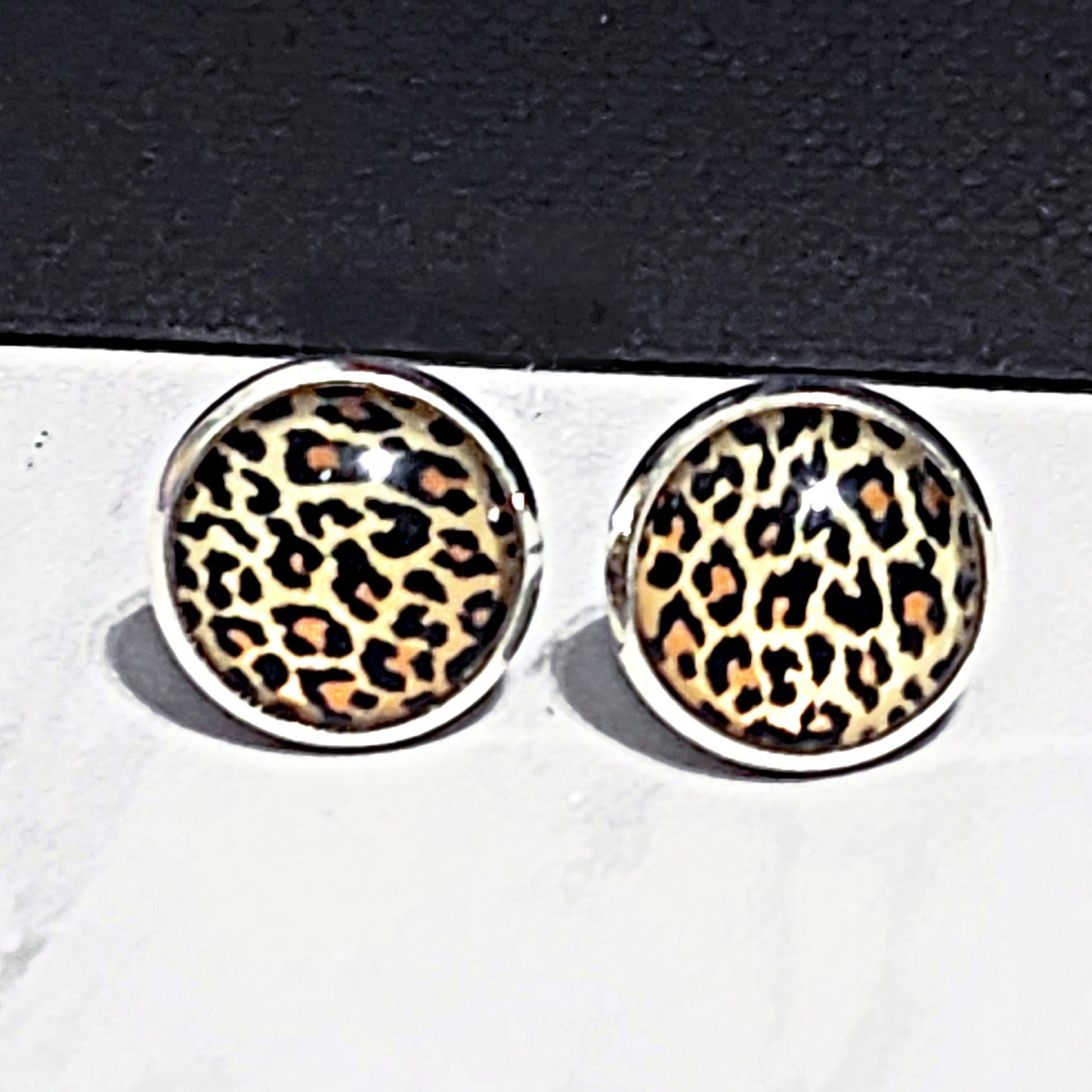 Chunky Leopard Stud Earrings