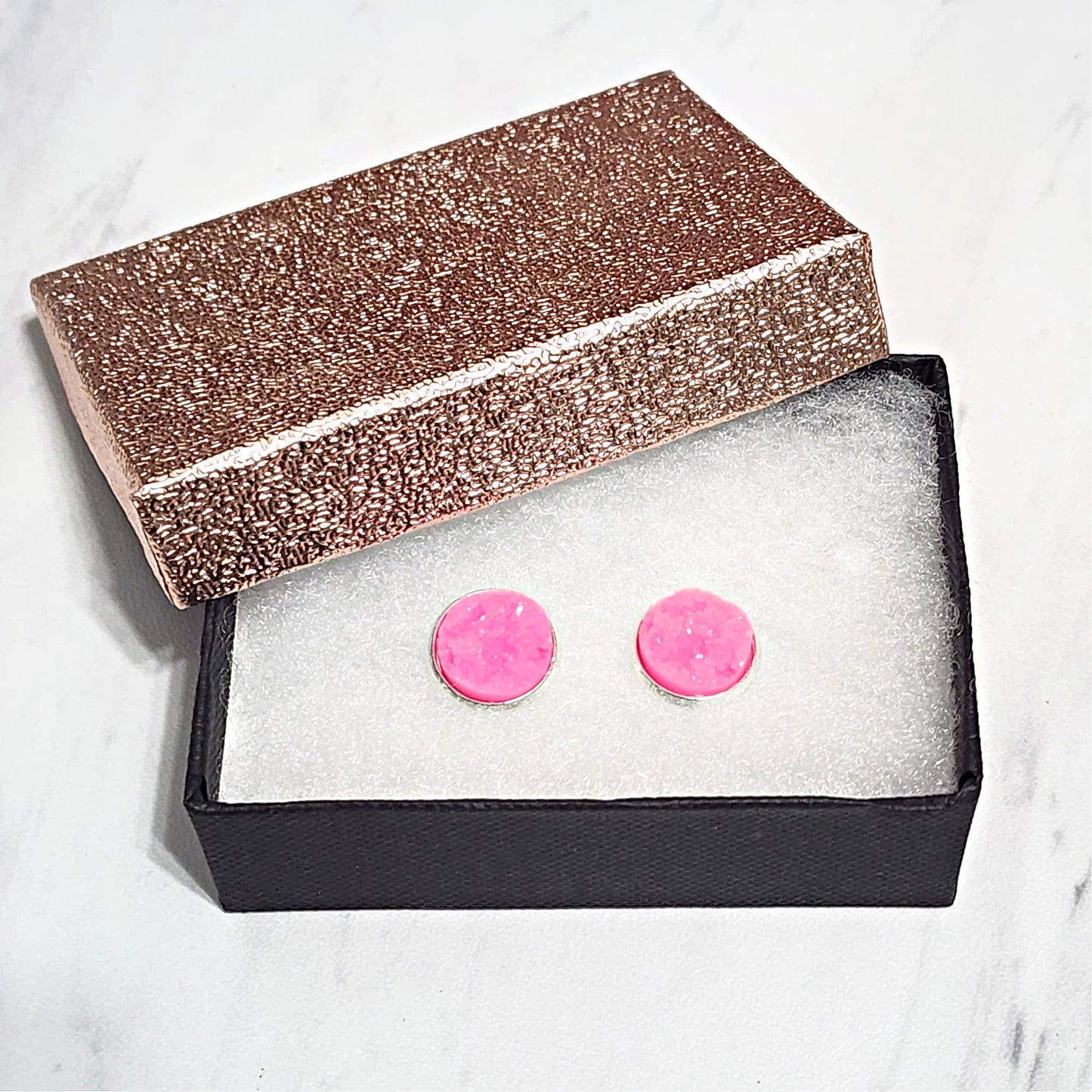 12mm Druzy Stud Earrings