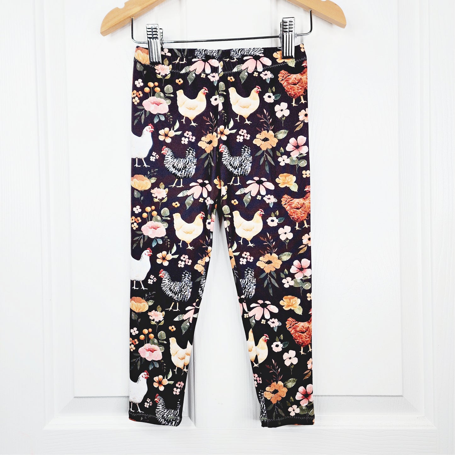 Chicken Print Leggings for Girls, TAT 2 weeks