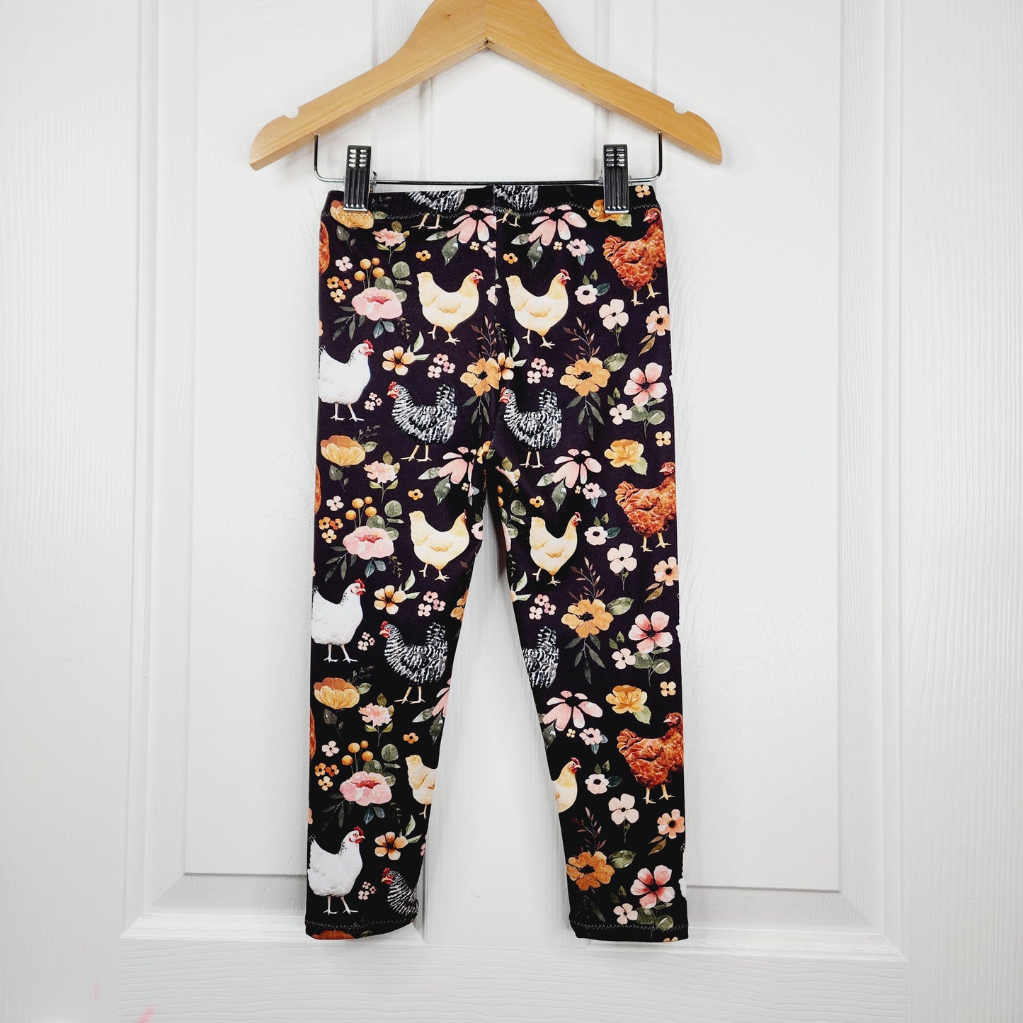 Chicken Print Leggings for Girls, TAT 2 weeks