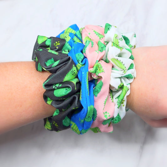 Cat Cactus Scrunchie