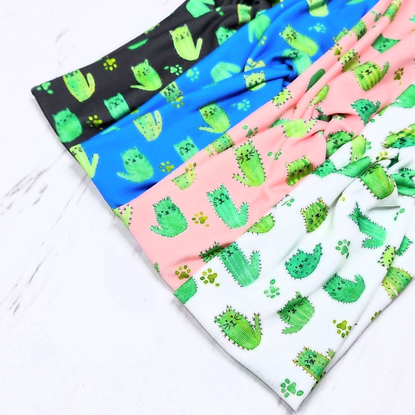 Funny Cat Cactus Print Headband