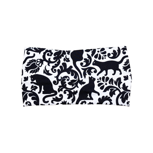 Wide Black Cat Silhouette Headband