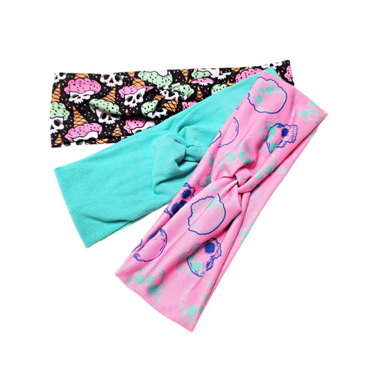 Neon Skull Headband Bundle