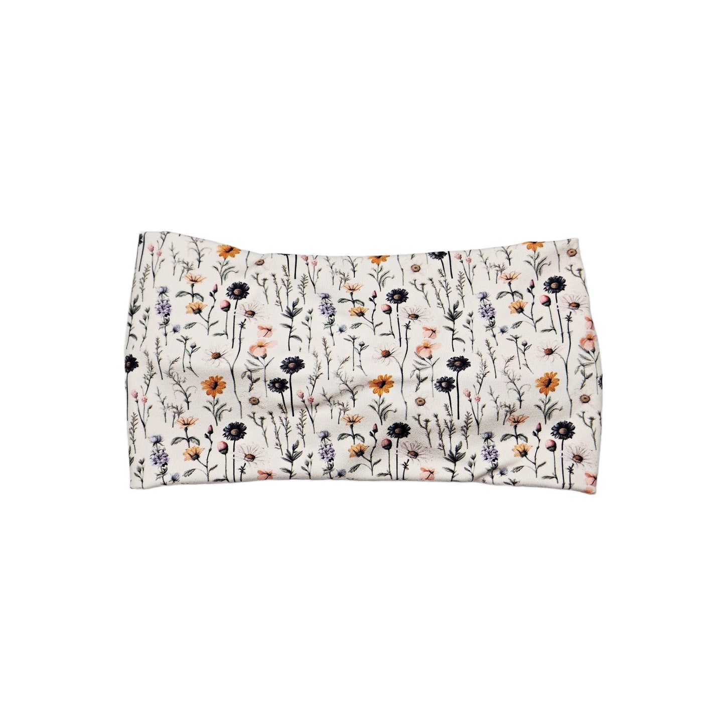 Wide Beige Floral Headband for Women