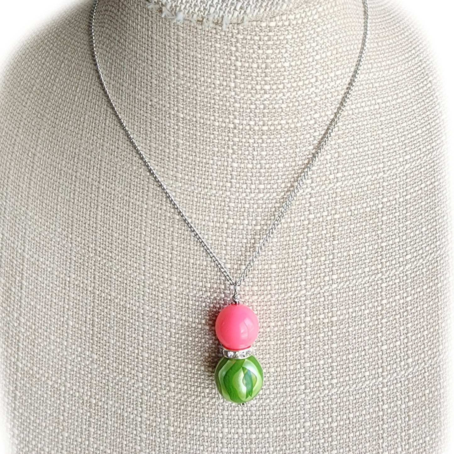 "Gimme Watermelon" Collection, 18" Pendant Necklace or Dangle Earrings