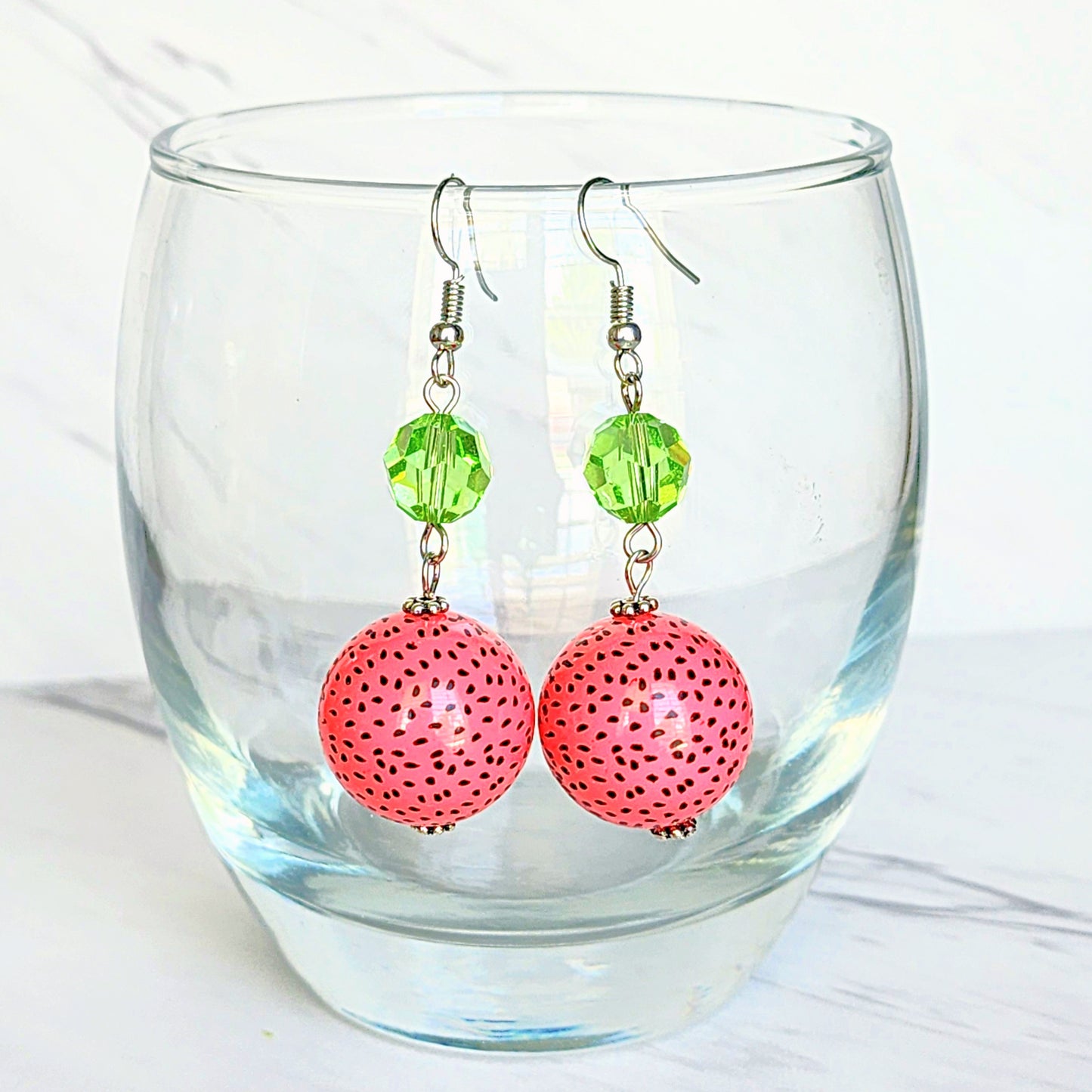 Watermelon Crystal Earrings