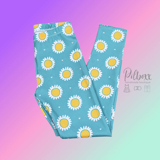 Daisy Spandex Leggings, Size 6