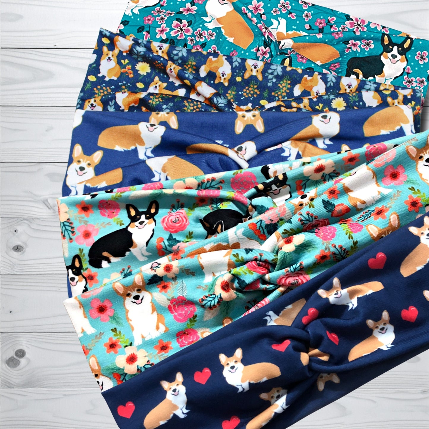 Corgi Dog Print Headbands