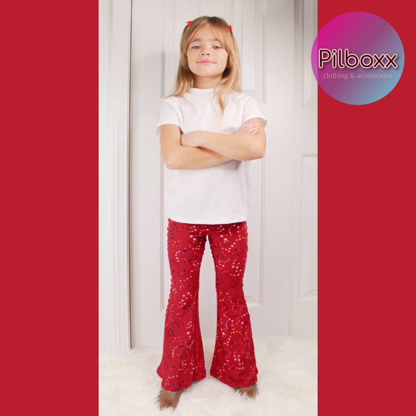 Star Flare Pants for Girls, Ready to Ship