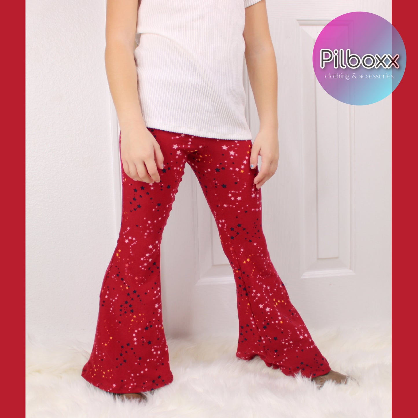 Star Flare Pants for Girls, Ready to Ship