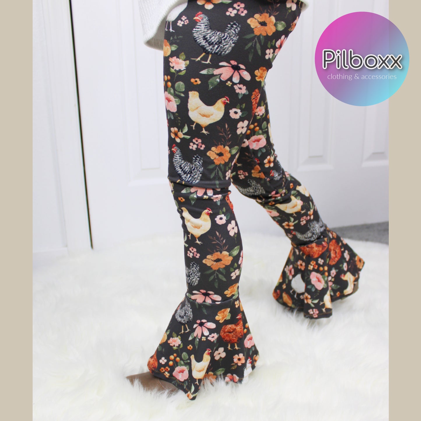 Chicken Flare Pants for Girls, TAT 2 weeks