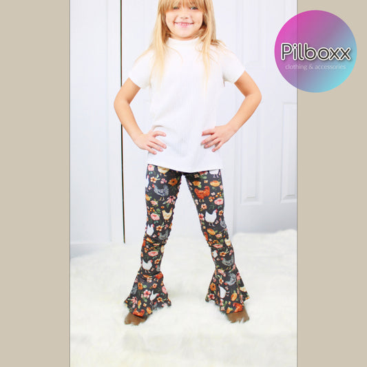 Chicken Flare Pants for Girls, TAT 2 weeks