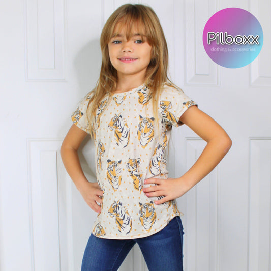 Tiger Head Shirt for Girls