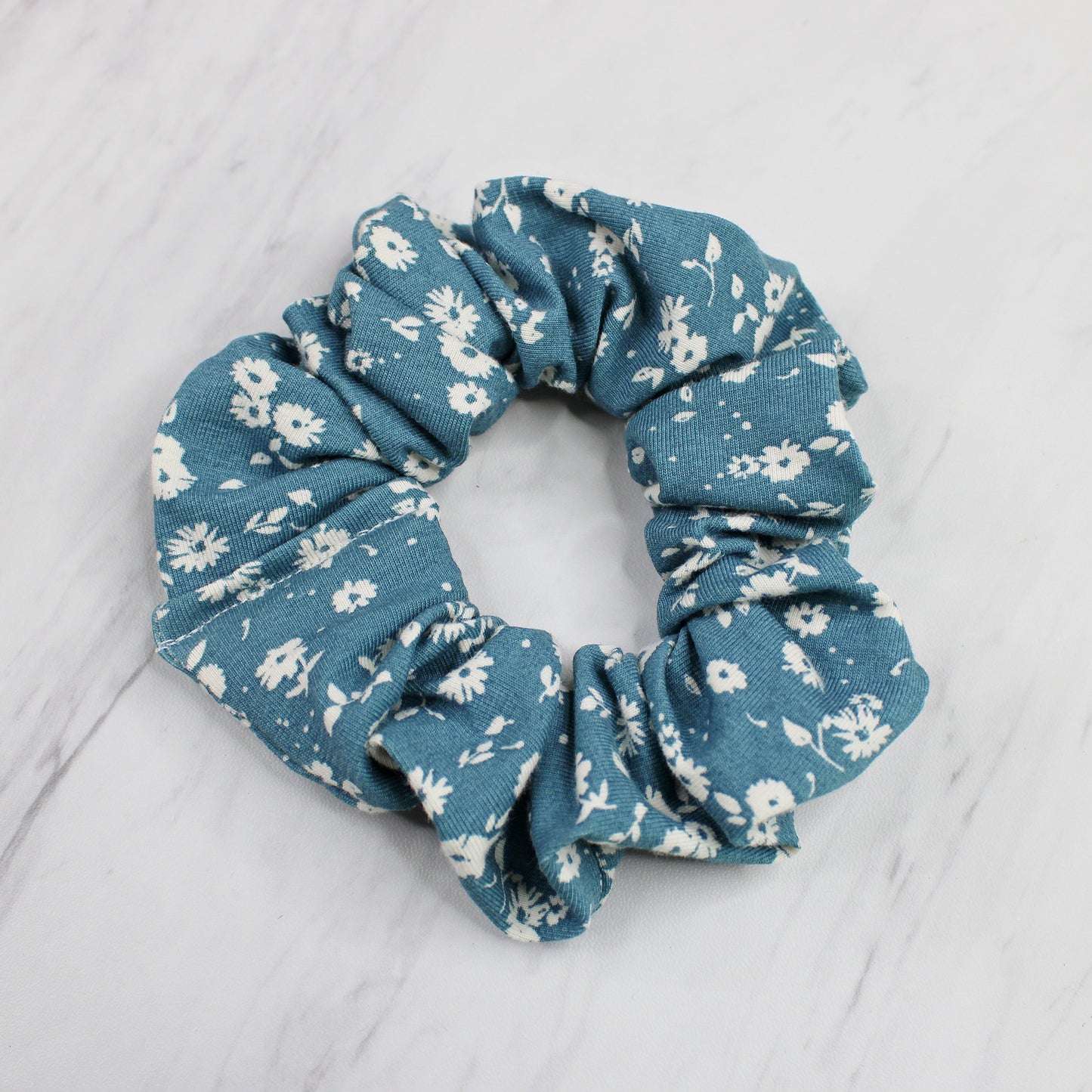 Cozy Fall Small Floral Hair Tie Set, Orange, Teal and White