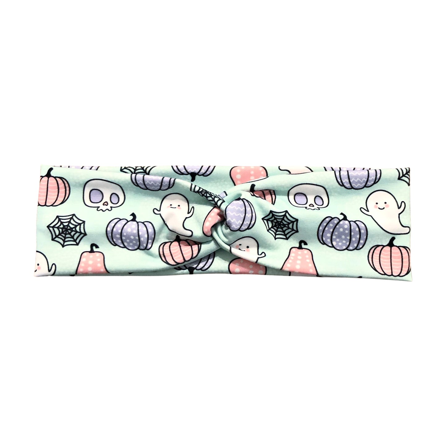 Wide Pastel Pumpkin Halloween Headband for Women