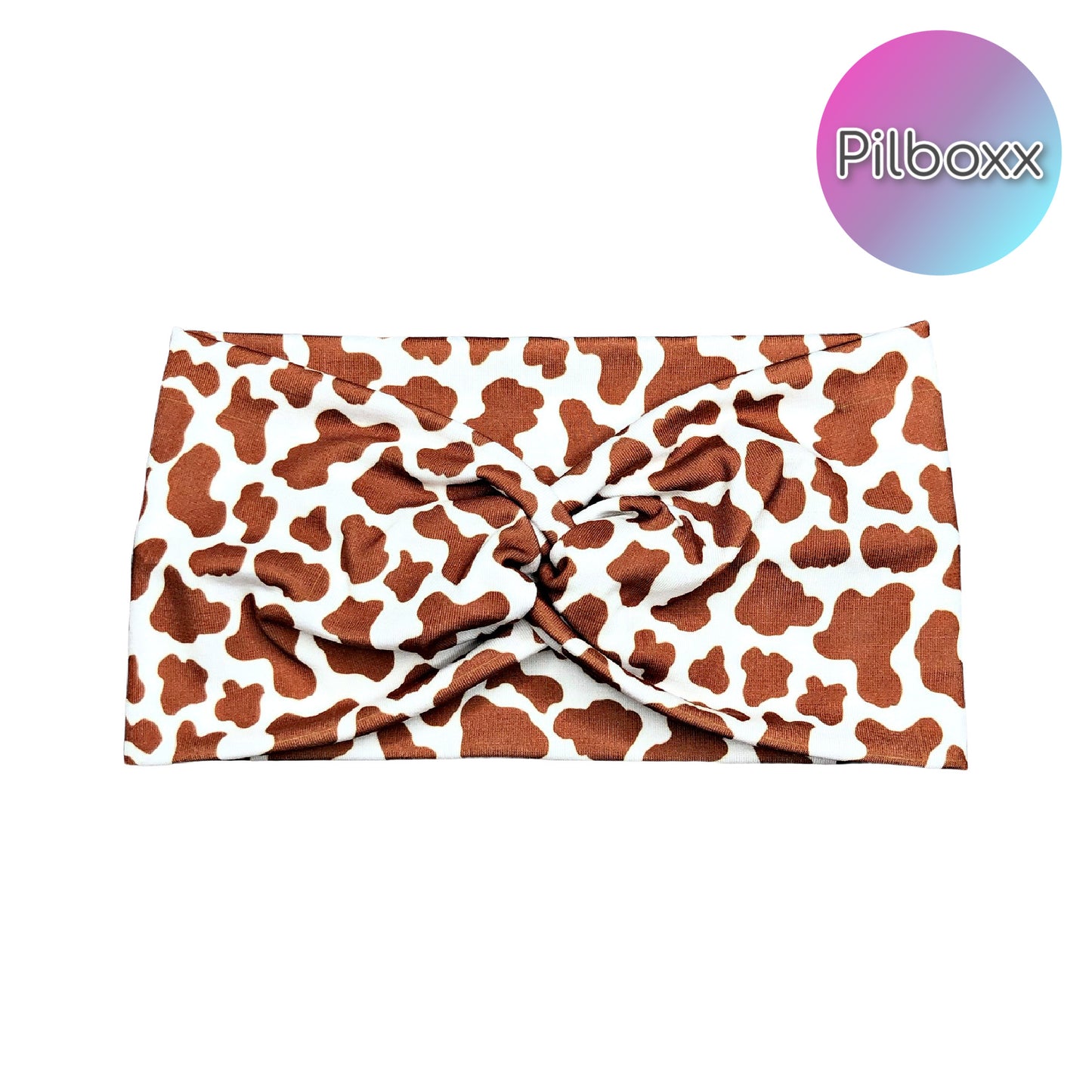 Wide Cow Print Headband