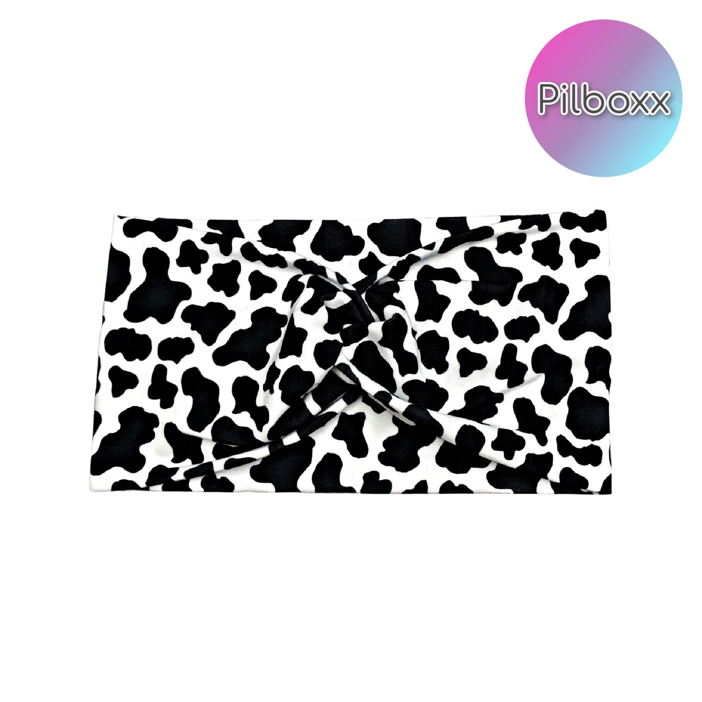Wide Cow Print Headband